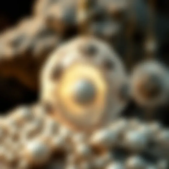 Biological Process of Pearl Formation An illustration depicting the biological process of pearl formation.