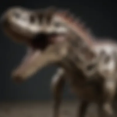 Detailed reconstruction of a spinosaurid skeleton showcasing its unique features.