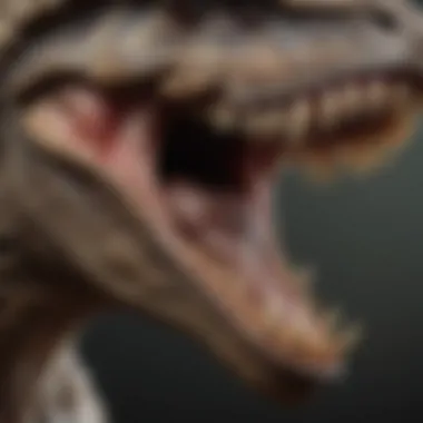 Close-up of Spinosaurid Teeth Close-up of spinosaurid teeth highlighting their specialized adaptations.