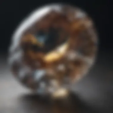 The Art of Diamond Craftsmanship A detailed shot of a diamond showcasing its cut and clarity