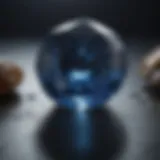 An exquisite close-up of a sapphire reflecting light