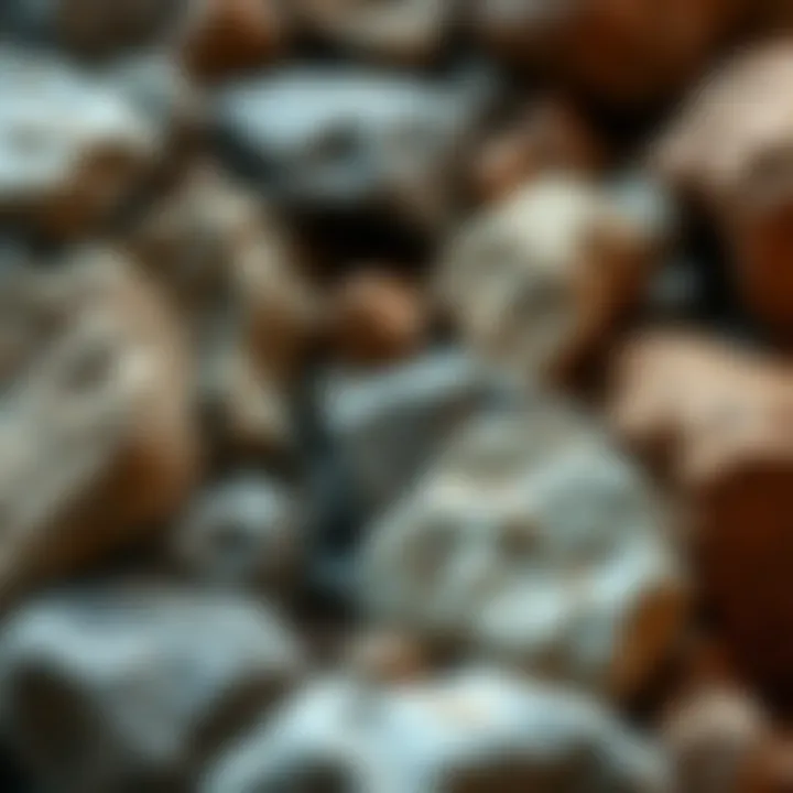 Comparison of Rocks at Various Tumbling Stages Close-up of various rocks at different stages of tumbling