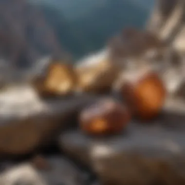 An overview of diverse rock types in a natural setting in Georgia