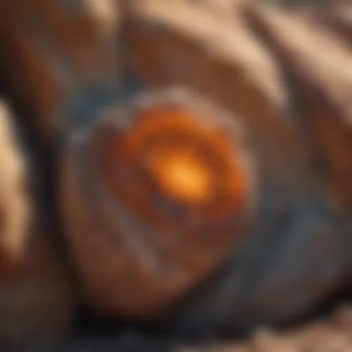 An example of igneous rock formation showcasing unique textures and colors