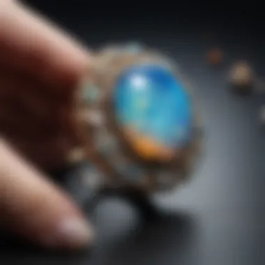 A captivating display of opal jewelry highlighting craftsmanship and design.