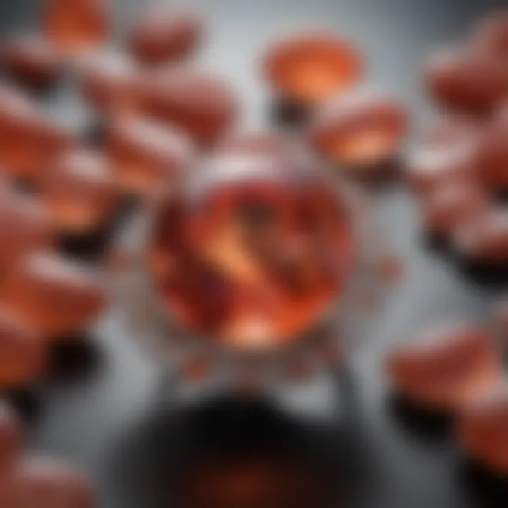 Artistic representation of padparadscha sapphire in jewelry