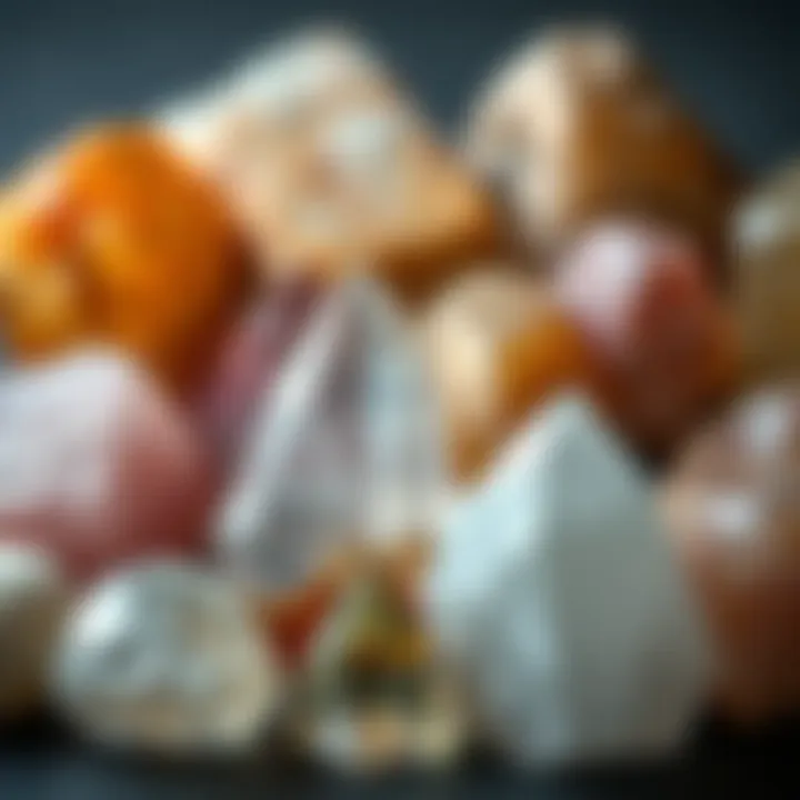 Varieties of Quartz Different varieties of quartz displayed together, highlighting their unique colors and patterns