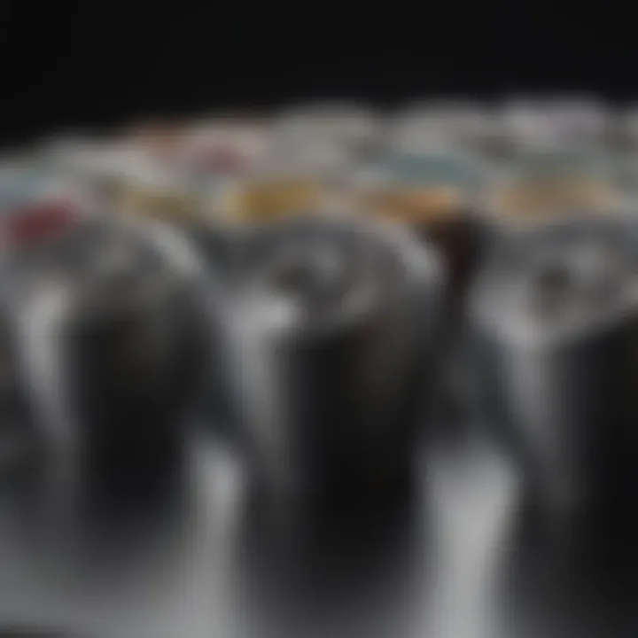 Different types of rotary tumblers lined up for comparison