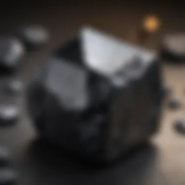 The Unique Structure of Shungite Close-up of shungite stone showcasing its unique structure