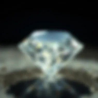 Crystal lattice structure of diamonds