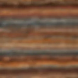 A close-up view of sedimentary rock layers showcasing color variations.