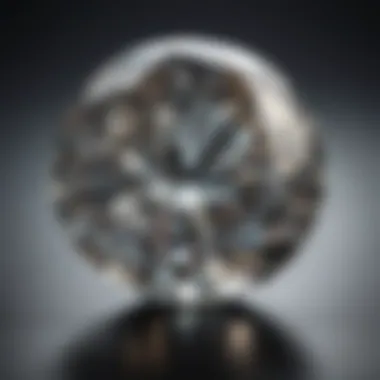 Close-up of a diamond showcasing its facets and brilliance.