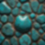 Close-up of high-quality turquoise showcasing its vibrant color and unique matrix patterns