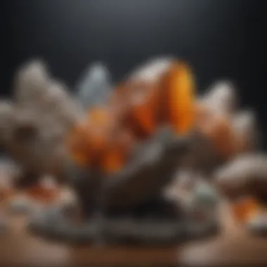Exquisite Rock Collection Display A stunning display of mineral specimens in a collection