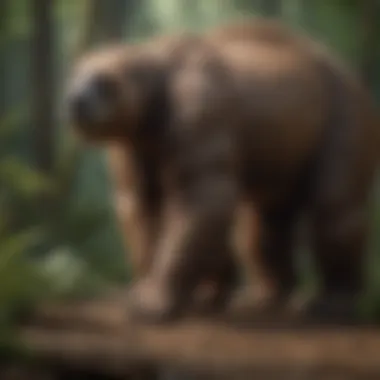 Megatherium: The Enormous Ground Sloth An imaginative portrayal of the Megatherium, the giant ground sloth of the past