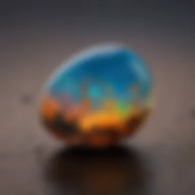 A detailed Welo opal showcasing its vibrant play of color