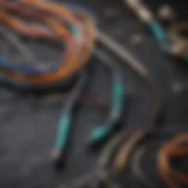 An assortment of colorful wires and beads organized neatly, highlighting the materials used in wire wrapping.